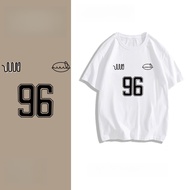 (Shipping within 24 hours) Oversized Black T-shirt with 96 Number Design and Creative Details