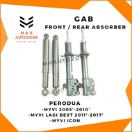 GAB ABSORBER PERODUA MYVI, MYVI LAGI BEST, MYVI ICON ABSORBER FRONT / REAR (1 PAIR = 2 PCS)