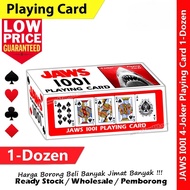 [1-Dozen] JAWS I00I 4-Joker Playing Card JAWS 1001 4-Joker Playing Card Shark Playing Card Playing C