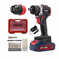 MASARU สว่านไขควงกระแทก รุ่น SCDI-140 สว่าน 3 ระบบ มอเตอร์ Brushless สามารถหัวถอดได้ พร้อม ดอกสว่าน