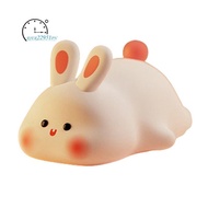 Night Light,Cute Silicone Lamp, Dimmable Light Up Bunny, Night Lamp,Rechargeable Bunny Nightlight, B