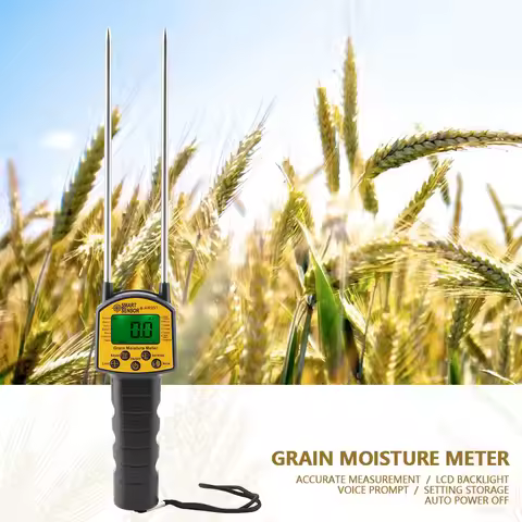 SMART SENSOR AR991 Digital LCD Grain Moisture Meter for Wheat Corn Rice Peanut Soybean Grain Humidit