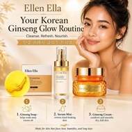Ellen Ella Ginseng Skincare Set 4pcs Anti Aging Serum Cream Cleanser Eye Cream Anti Wrinkle