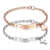 GIUMKA Couple Bracelet White Steel Jewelry Happy Time MH04058 Customized Laser Engraving Service