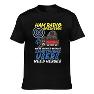 Fashion Printed Proud Ham Radio Operator Saying Ham Radio Operators Casual Mens Tee