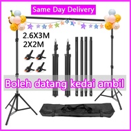 Photo Backdrop Stand 2X2M 2.6X3M Background Stand for Photoshoot Hemmotop Adjustable Backdrops Stand