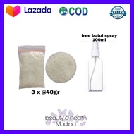 Deodorant spray tawas bubuk 120gr free Botol Spray 100ml