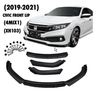 CPO 2019 2020 2021 HONDA CIVIC 4PCS Front Lip Chin Bumper Body Kit Accessories (7198)