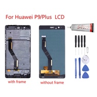 Original For Huawei P9 Plus / P9 LCD Touch Screen Display Digitizer Assembly Parts with Frame+ Free Tools