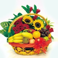 get well fruit basket/fruit gift basket/fruit basket with flowers