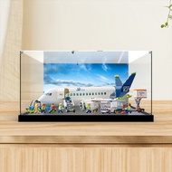 [Transparent Display Box] Suitable for Lego 60367 Passenger Transport Airplane Building Block Model 