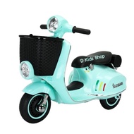 D Kids รถแบตเตอรี่เด็กนั่ง ทรงเวสป้าเด็ก รุ่นใหม่ แถมไมค์ร้องเพลง ขนาด 2 มอเตอร์ No.1122