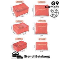 Travelling 6pcs Set Organizer Storage Bag Cloth Shirt Pants Panties Bras Underwear Sorted Separate P