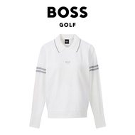 [BOSS GOLF] ARGYLE POLO LS SWEATER Ladies GOLF Knit Top White