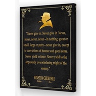 Never Give In Quotes Wall Art Speech Posters Framed Motivational Pictures Prints Never Give In Book 