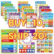 32pcs Chart For Kid Educational Set Wall Colors Numbers Alphabet Chart Educational Chart For Baby Ki