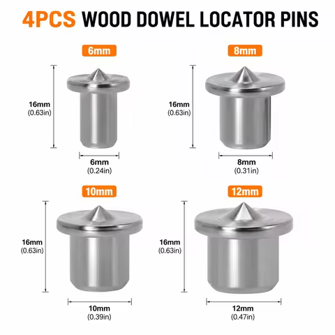 Wood Dowel Pin Alignment Center Punch Locator DIY Tool For Panel Furniture Round Wood Tenon Position