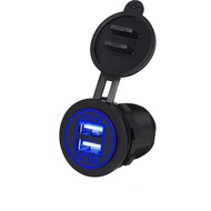 [Hot K] USB connector 12V to 5V 12-24V USB charger motorcycle dual USB Socket Charger Power Adapter Outlet Power with LED