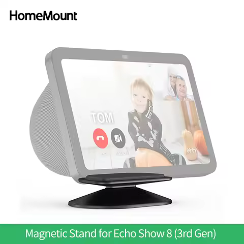HomeMount Magnetic Stand for Echo Show 8（3rd Gen) 2023 Release With Adjustable Front Rear Stable Rot