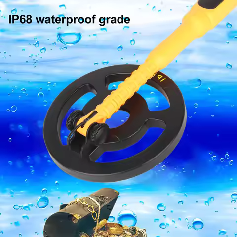 Handheld Metal Detector Underwater Treasure Locator with 5.9in Search Coil IP68 Waterproof IP68 Wate