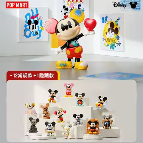 POP MART Disney Mickey Mystery Box - Blind Series Figurines Home Decor Ornament Genuine Toys Bag Gue