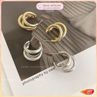 anting Korea Hoop Spesial Hijab Wanita Korea Merwah Anti karat Bahan Titanium Warna emas