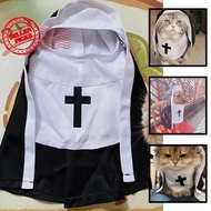 Pet Cat Halloween Costumes Nun Cloak For Small Pet Cosplay Dress Kawaii Pet Clothes Cat E5c6