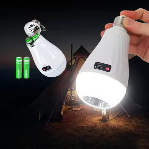 Flicker-Free LED Bulb Light Portable 20W 30W Emergency Bulb Courtyard Outdoor Bulb Power Failure Eme