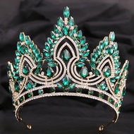 Big Miss Universe Crystal Royal Queen Witch Crowns Rhinestone Bridal Tiara Women Costume Pageant Dia