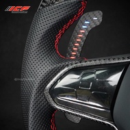 ICF Carbon Fiber Steering Wheel LED Magnetic Shift Paddle For Volkswagen Golf 8 MK8 CC GTI R Car Acc