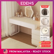EDENS 130cm/170cm Modern Minimalist Dressing Table With Side Cabinet Without Mirror Bedside Makeup D