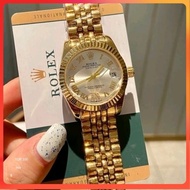 Rolex date just quartz analog luxurious watches for women's jam tangan perempuan stainless Steel wat