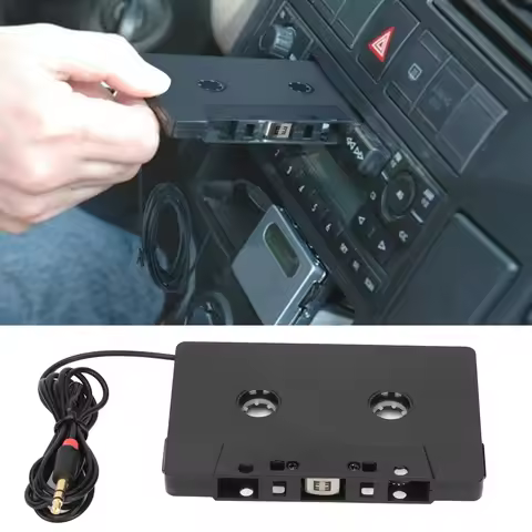 Audio Cassette Tape Player 3.5mm Car Audio Cassette to Aux Adapter Stereo 4 Channel Output Cassette 