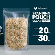 Standing Pouch Ziplock Clear Plastik Makanan Kemasan Ziplock 20x30