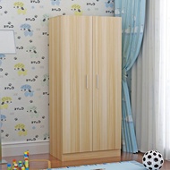 HY-D Wardrobe Wooden2Door Wardrobe Children's Plate Locker Simple Rental Room Coat Cabinet Bedroom Economy MFJD