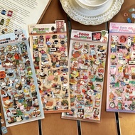 现货 悠闲时光记复古创意贴纸手账素材diy贴画Leisure time to remember retro creative stickers hand account material QQ2025