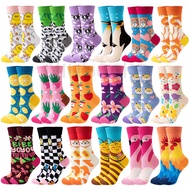 New Colorful Cartoon Women's Socks Athleisure Men's Cotton Socks