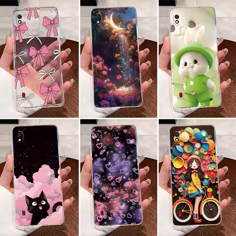 Case For Samsung Galaxy A10 A10s Phone Case M01s Casing Clear Luxury Cute Love Rabbit Funny Soft She