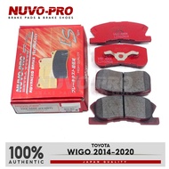 Nuvo-Pro Brake Pad Front Toyota Wigo 2007-2021 VAX-496K SET