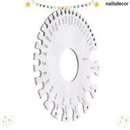 NAILSDECOR Round Wire Gauge, Stainless Steel Metric and Imperial Scales Thickness Gauge, 0-36 Gauge 