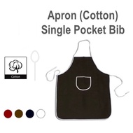 Cotton Apron with single pocket / Hang Neck Apron/ PVC Butcher Apron