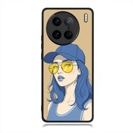Vivo X200,X80, X70,X60,X50, V50, V40,V30,V29,V27 PRO LITE 4G 5G Custom Pop Art Case Girl Hat