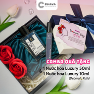 COMBO QUÀ TẶNG 1 nước hoa LUXURY 50ML(RUTH DEBORAH DANIEL) + 1 NƯỚC HOA LUXURY 10ML(RUTH DEBORAH DAN