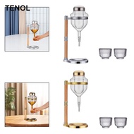 [TENOL] Sake Set Multipurpose Easy Installation Clear Sake Pot Dispenser with Sake Cups for Hotel Ho