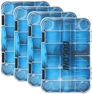 Goloni Fishing Tackle Box,Plastic Clear Fishing Storage Organizer Box With Removable Dividers,3600 T