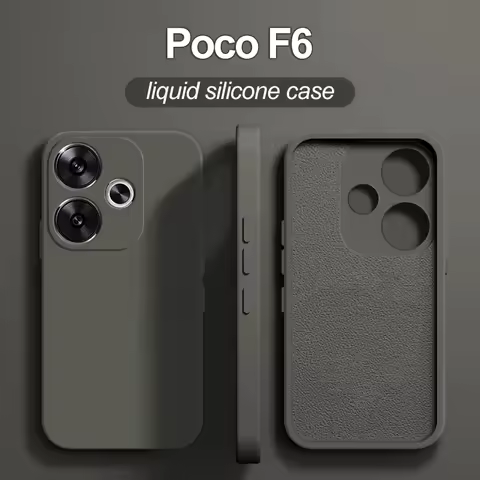 Poco F6 Case Luxury Original Liquid Silicone Case For Xiaomi Poco F6 Poco F 6 PocoF6 Pro F6Pro 5G So