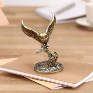 [whfashionkk] Brass Owl Statue Craft Tea Pet Artware Desktop Ornament Wealth Decor