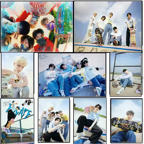 KPOP TXT Boy Band Poster New Album The Chaos Chapter Fight or ESCAPE Canvas Wall Art Home Decoration