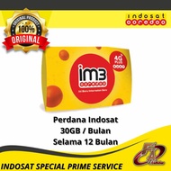 Perdana Indosat Prime Paket Internet 30GB / Bulan Selama 1 Tahun