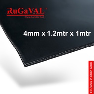 Neoprene Sheet c/w 2 ply I Size:4mm(Thk)x1.2mtr(W)x1mtr(L) I Chloroprene Rubber I Rubber Sheet Smoot